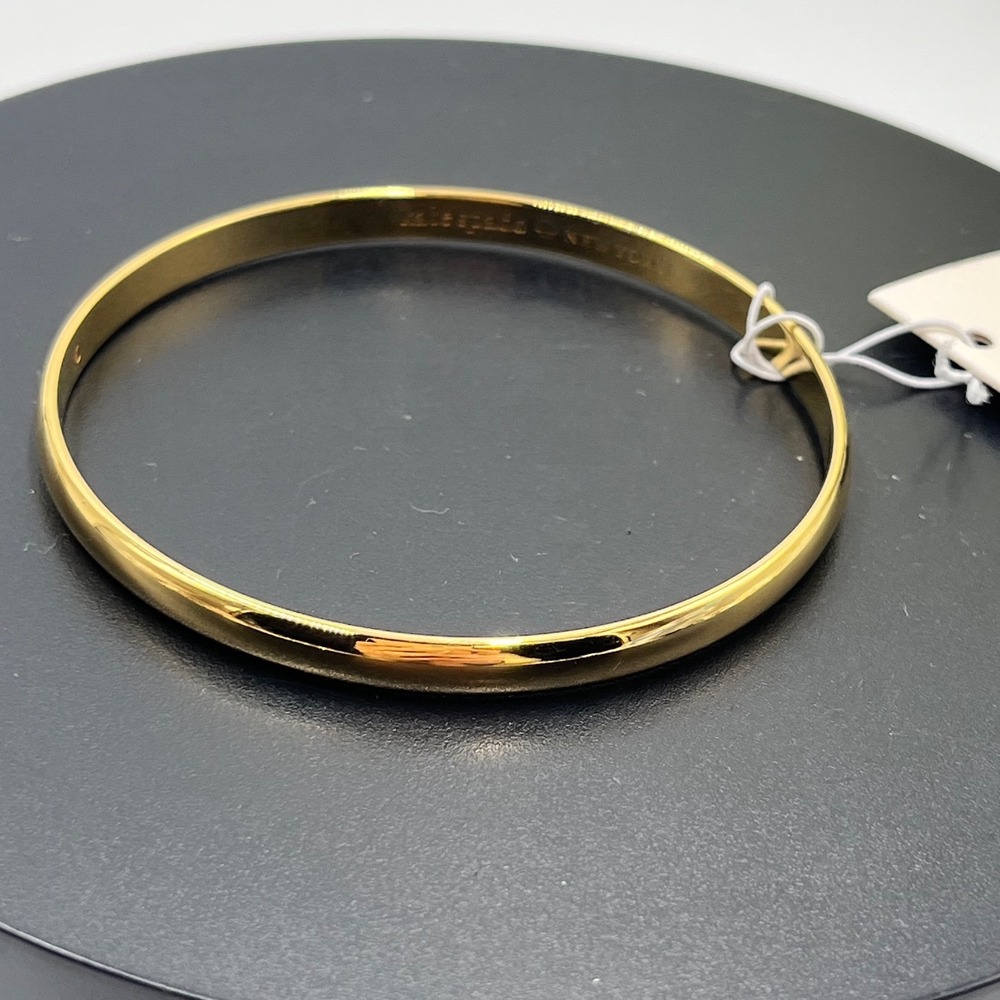 Kate Spade NY‎ Thin Heart Of Gold Idiom Bangle Bracelet 12k Gold Plated New